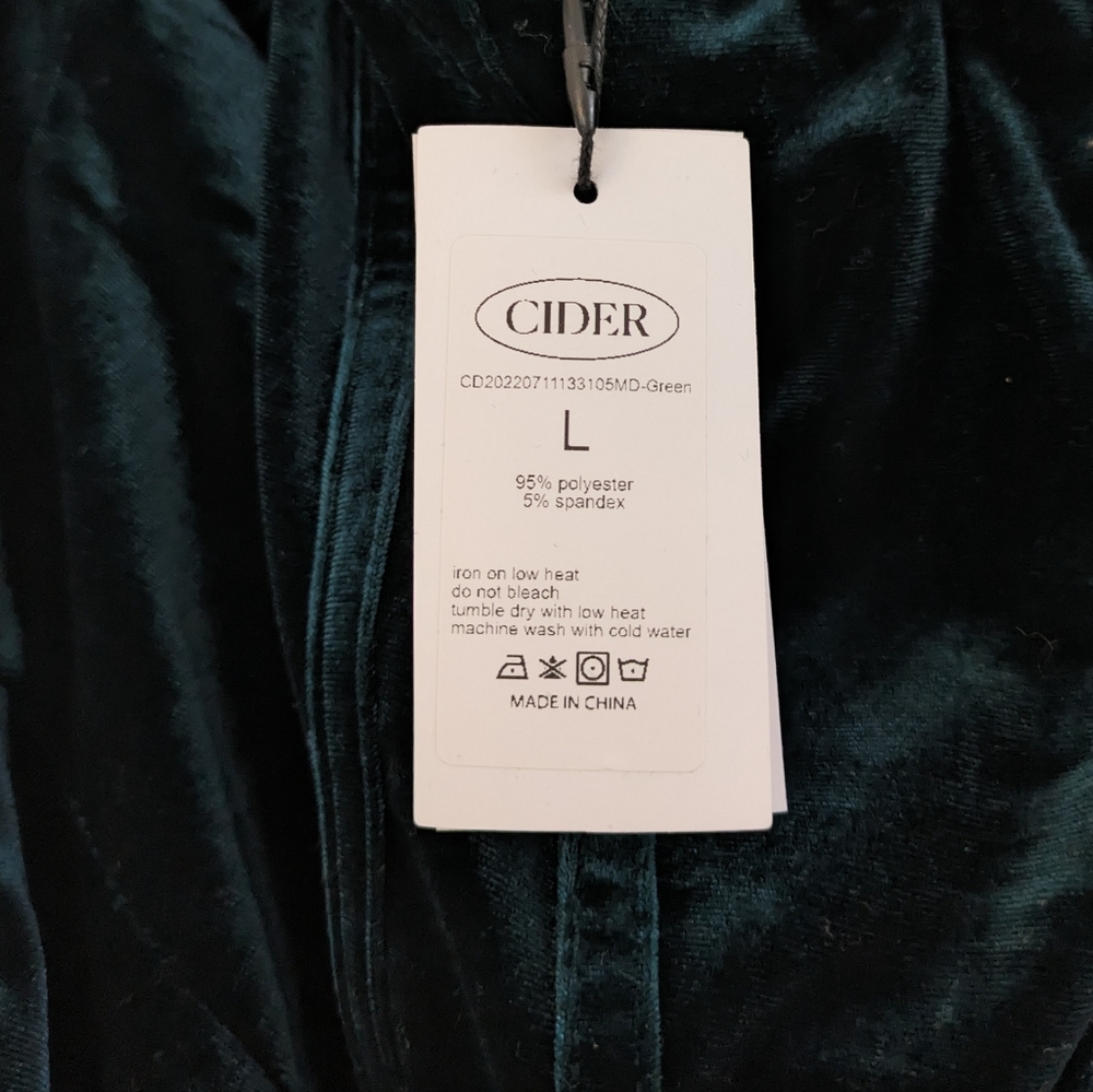 NWT Cider Velvet Green Cocktail Dress